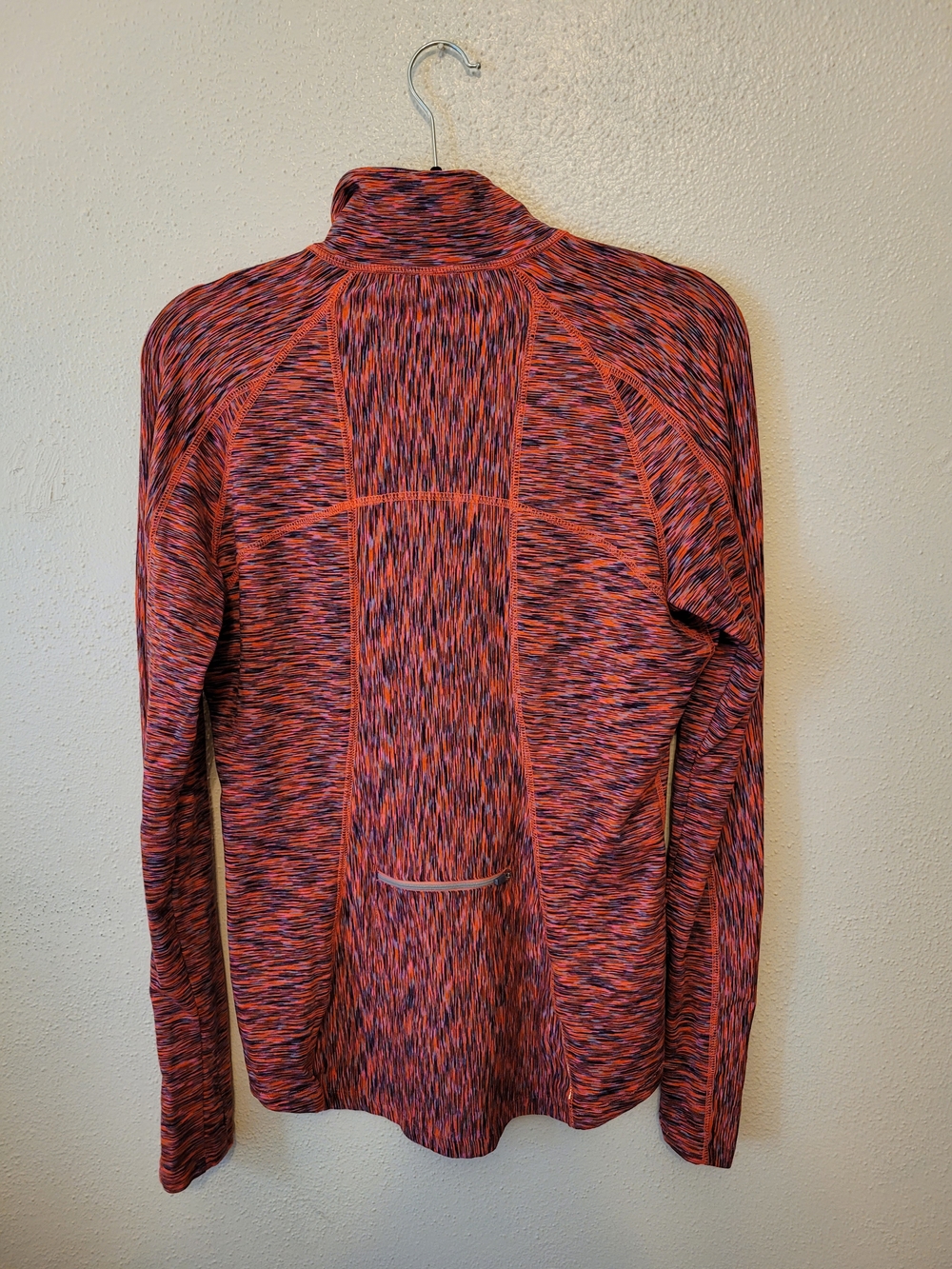 Athleta Mendoza Half Zip Pullover Space Dye Orange Purple Women's Medium - Picture 7 of 8